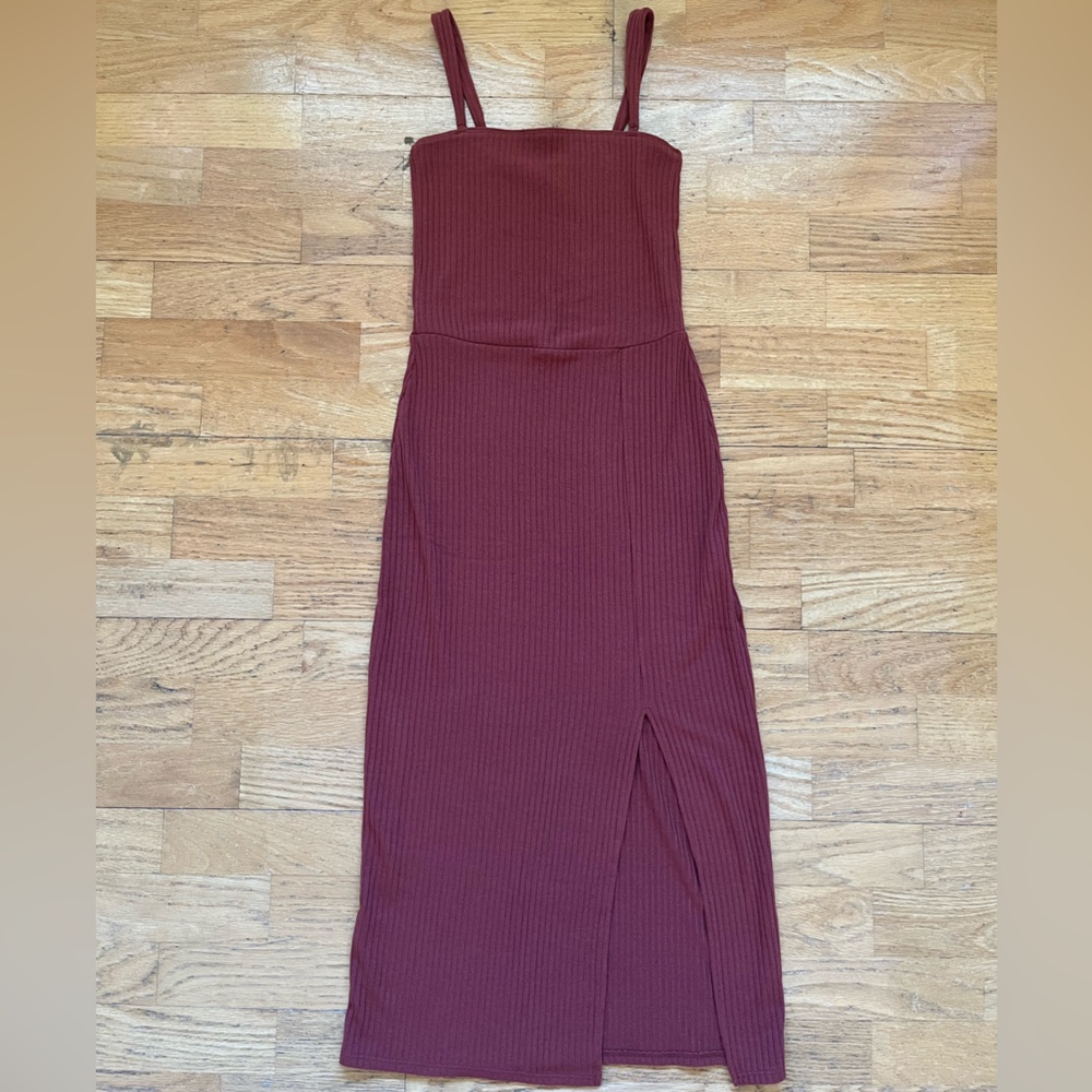 Abercrombie & Fitch rust Knit midi dress